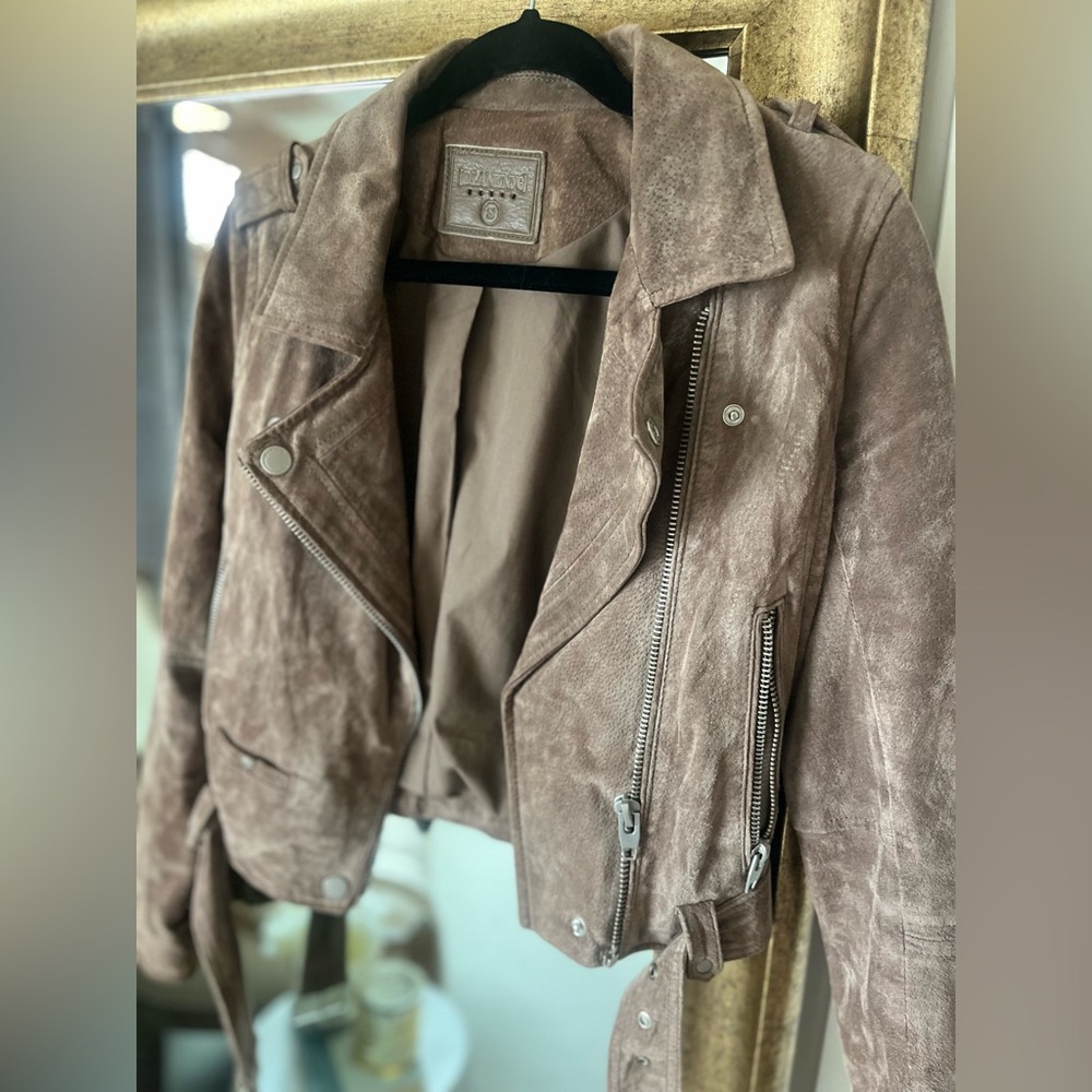 Blank NYC Taupe Leather Jacket